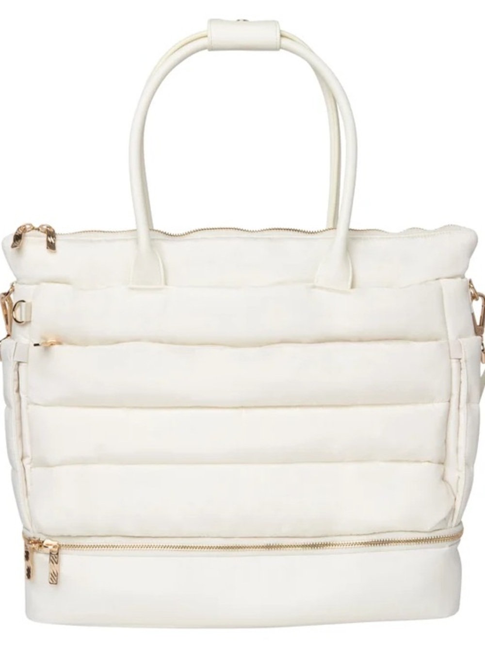 iPack Puffy Tote Bag, Cream, NWT